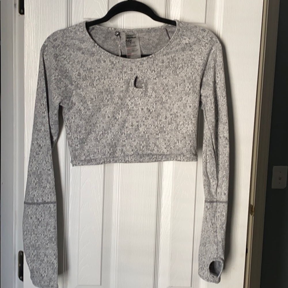 Nwt womens gymshark fleur texture long sleeve crop